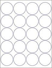Laser/Inkjet Labels 2" Round - 20 per Page  20,000 Labels - 1000 Sheets