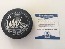 Craig Berube Signed Autographed 2019 Stanley Cup Blues Puck Beckett BAS COA b