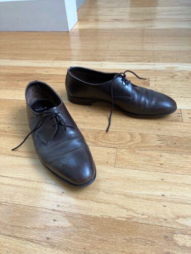 BALLY CONTINENTALS LEATHER OXFORD brown 10E EUC AL