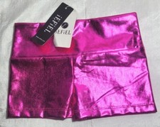 Iefiel Kids Toddler Girls Hot Pink Metallic Dance Shorts - Size 4