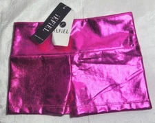 Iefiel Kids Toddler Girls Hot Pink Metallic Dance Shorts - Size 4