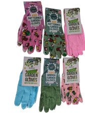KIDS CHILDREN GARDENING NON SLIP GLOVES Dotted Grip Pink Blue green Girls Boys