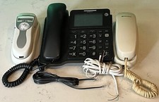 Lot of 3 Corded Phones: AT T CL2940; Trisonic TS-TL788CD; Vextra 238 TESTED WORK