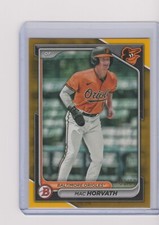2024 Bowman Prospects Mac Horvath Yellow #02/50 Baltimore Orioles