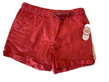 Wonder Nation Girls Shorts Size 10-12 Cotton Linen Pull-on with Drawstring NWT