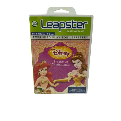 Leap Frog Leapster System Disney Princess Worlds of Enchantment Preowned