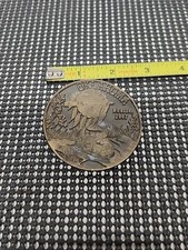 Oklahoma State Series Vintage 1974 Round Brass belt buckle by Lewis Buckles