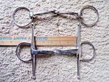 2 Stainless Steel Horse Snaffle Bit - Eggbutt  & full Cheek - 5" - used