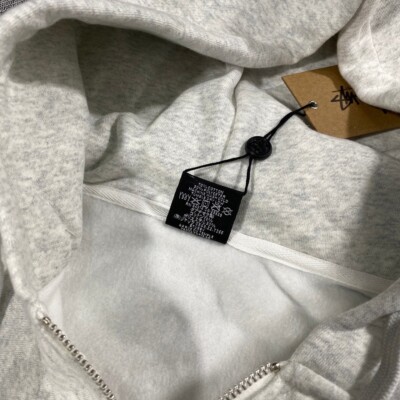 Stussy Block Sport Zip Hoodie Large Ash Heather BNWT | eBay