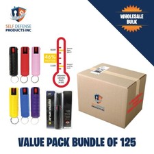 125 Units Mix Colors Hard Case Pepper Sprays with Key-ChainsBulk Wholesale Price