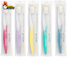 Extra Soft Toothbrushes Regular Size Head , Periodontist Design Tapered Bristle