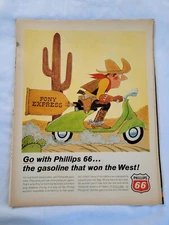 VTG 1966 Orig Magazine Ad Phillips 66 Gas Petroleum Gasoline That Won The West B
