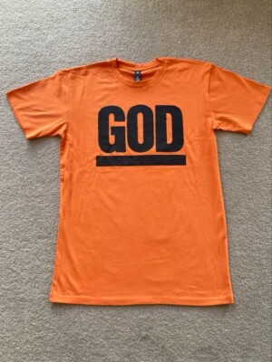 GOD T-Shirt Orange Ladies & Gents Std Or Hi-Vis BRAND NEW Australian Band My Pal