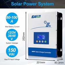 Easun MPPT 80A Solar Charge Controller for 12V 24V 36V 48V DC Battery Regulator