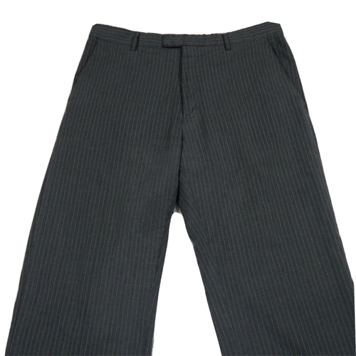 Banana Republic Mens Modern Fit Gray Striped Dress Pants Size 35x34
