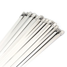50 pz 150 * 4,6 mm acciaio inox scarico wrap cavo di bloccaggio metallo zip ties EU