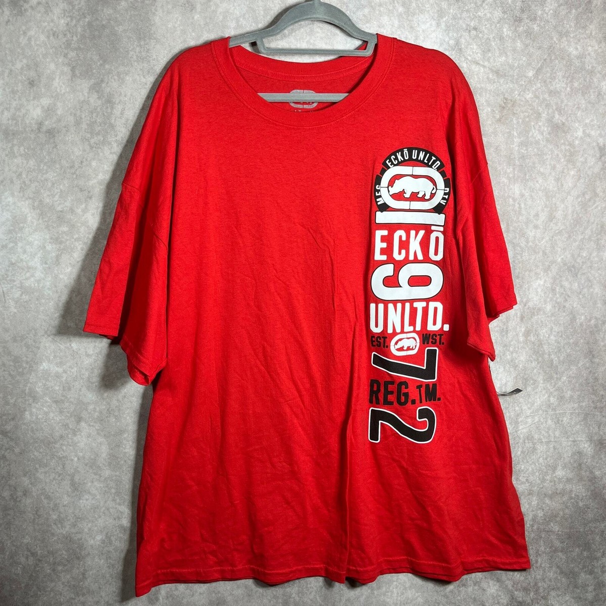 Ecko Unltd. Shirt Mens 3XL Red Graphic Print Short Sleeves