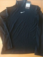 Nike Women Sportswear Swoosh Longsleeve Top Black Size M BNWT