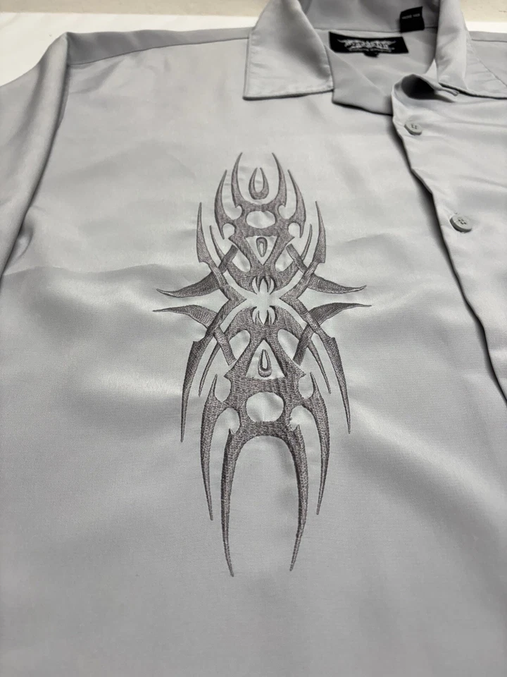 Dragonfly Shirt Men’s Size XXL Gray Graphic Casual Short Sleeve Button Down - Image 4 of 4