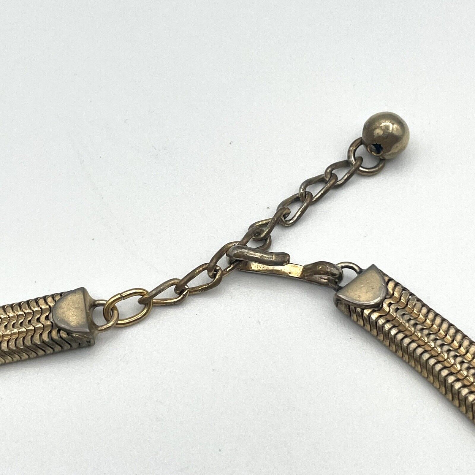 Vintage Napier Thick Snake Gold Tone Choker Neckl… - image 3