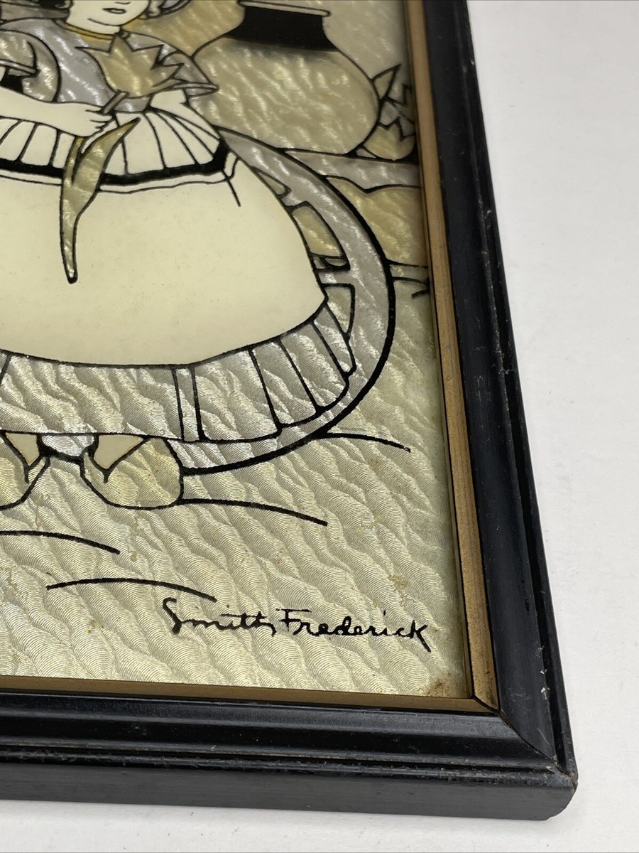 VTG Smith Frederick Reverse Painting on Glass 