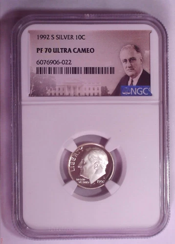 1992-S SILVER ROOSEVELT DIME NGC PF70 ULTRA CAMEO #F100