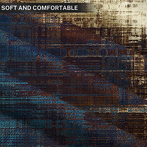  Set of 2 Throw Pillow Covers Vintage 18" x 18" (Pack of 2) Teal and Blue