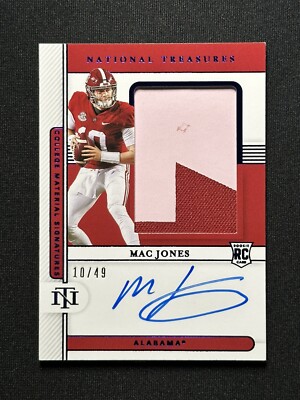 2021 Mac Jones National Treasures RPA #10/49 