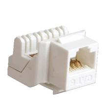 10 PACK-H STYLE CAT6 TUFF JACKS IN WHITE - SAME DAY SHIPPING FROM THE US