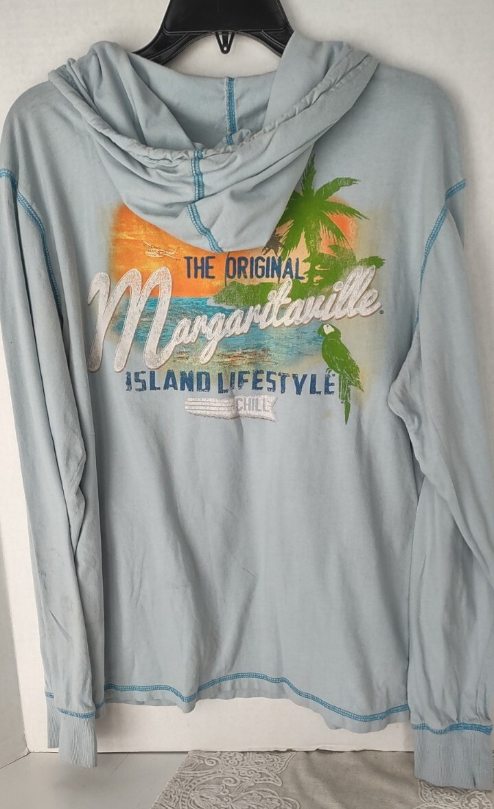 Margaritaville Hoodie Medium blue island long sleeve … Gem