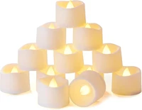 12 Led Teelichter Mit Timer, Elektrische Flackernde Batteriebetriebene Kerzen, 6