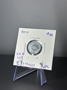 1950 Peru 2 Centavos UNC Uncirculated Coin KM# 228