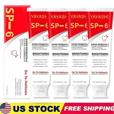 4Pcs Super Probiotic SP-6 Toothpaste, Probiotics Bright White Toothpaste, Sp 6