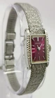 Vtg 1971 Seiko 11-3180 Cerise Pink Chrome Bracelet 15mm Mechanical Ladies Watch