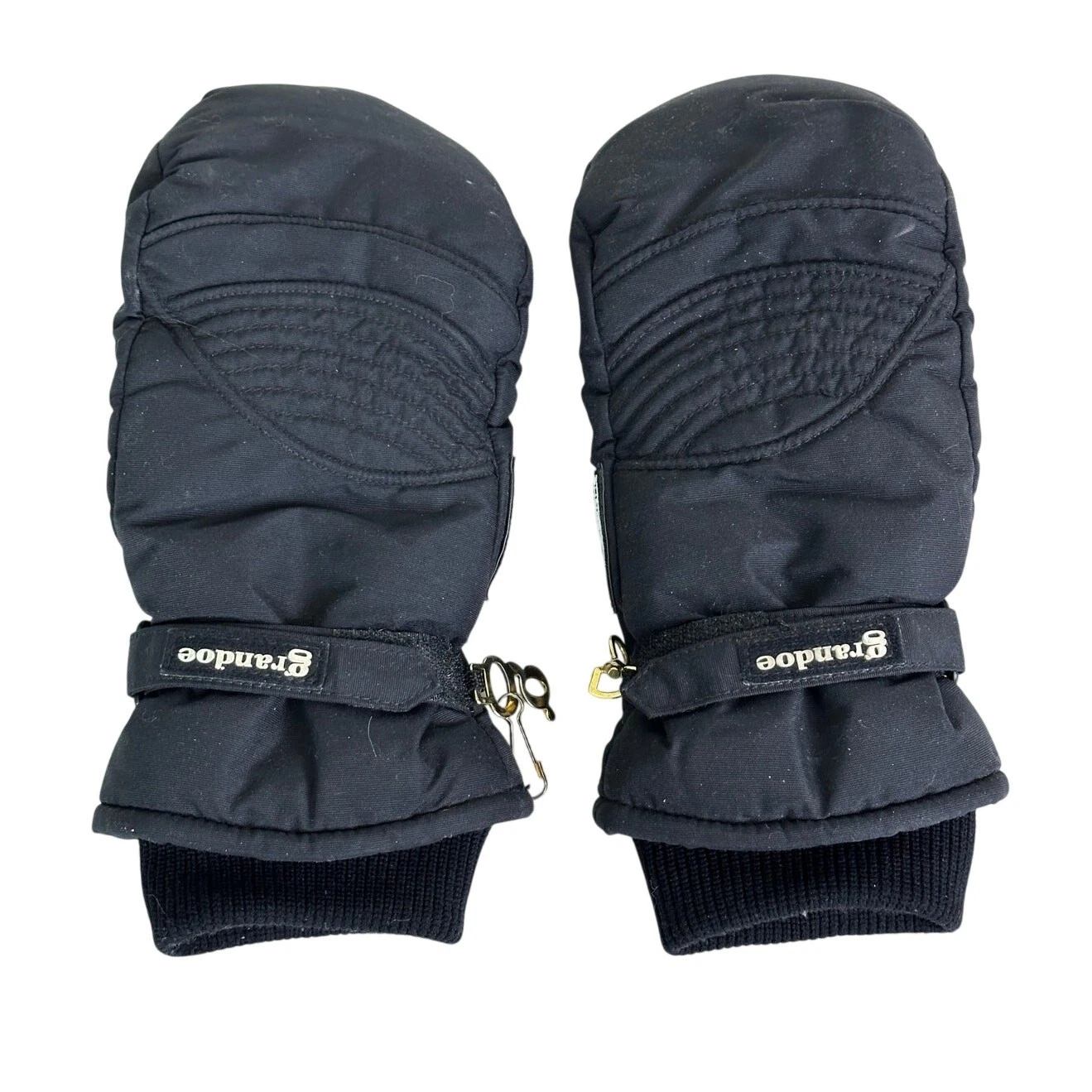 Women's Black Waterproof Ski Snowboard Mittens Thermal Winter Snow Gloves Grip