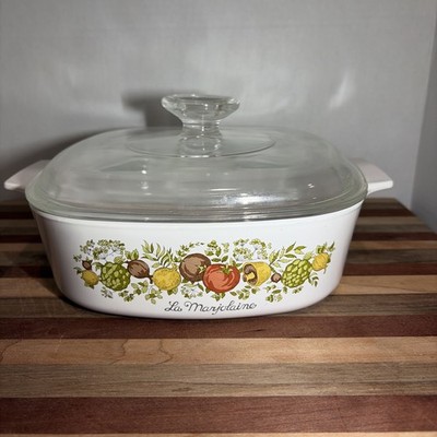 Vintage Corning Ware A-2-B  La Marjolaine 2 Quart Spice of Life w/Lid EU C