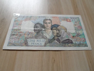 France: billet 5000 francs empire français 1942 - Photo 1/4