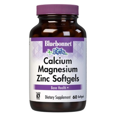 Bluebonnet Calcium Magnesium Zinc and Vitamin D3 60 Softgels