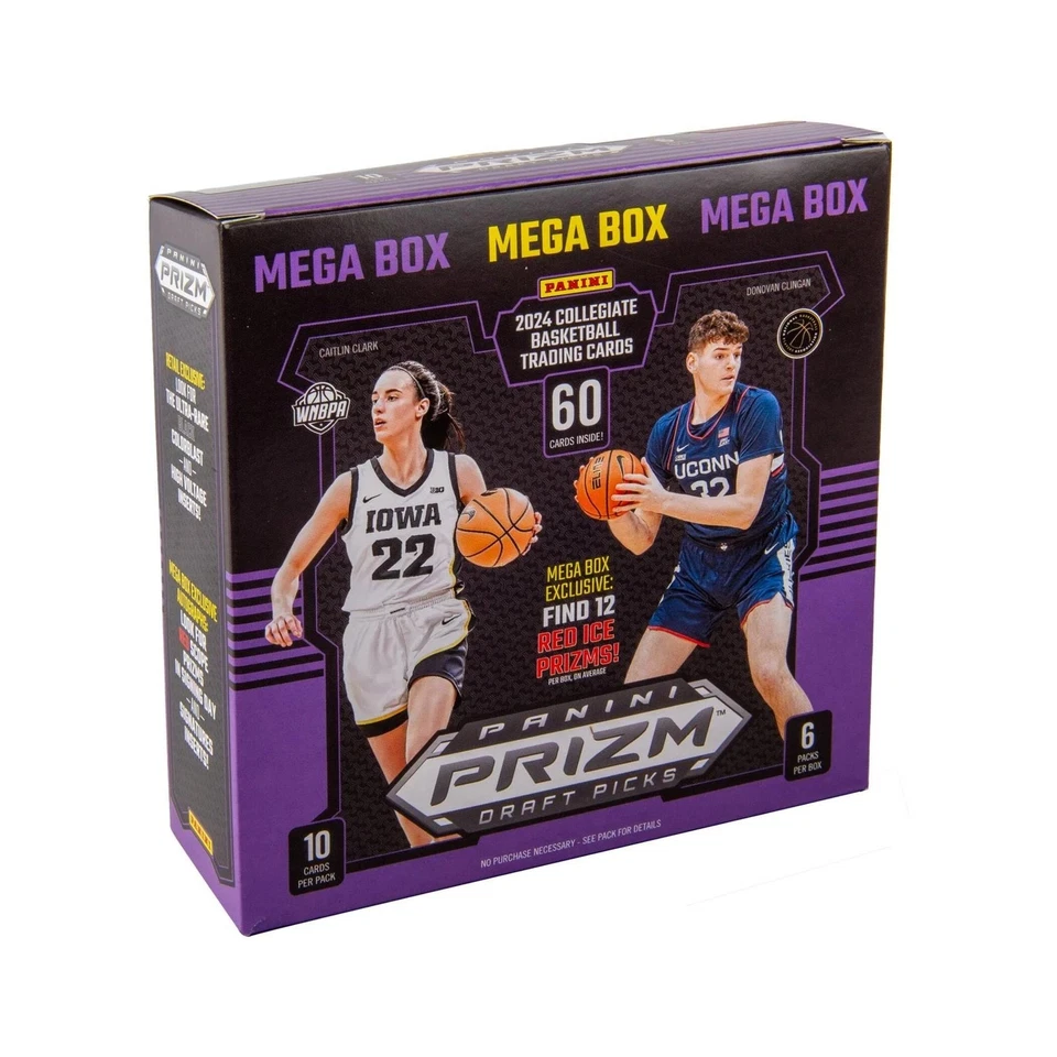 Factory Sealed 2024-25 Panini Prizm Basketball Draft Picks 6 Pack Mega Box NEW!