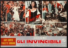 CINEMA-fotobusta GLI INVINCIBILI gary cooper,p. goddard