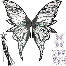 "Fairy Wings Costume Set for Adults - Cosplay Accessories with 31.5""X29.5"" "