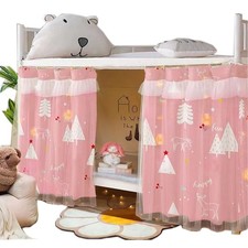 2 Panels,Bottom Bunk Bed Curtains Yarn Breathable Bed Canopy Students Privacy...