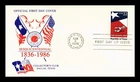 DR JIM STAMPS US COVER REPUBLIC OF TEXAS SESQUICENTENNIAL FDC SCOTT 2204