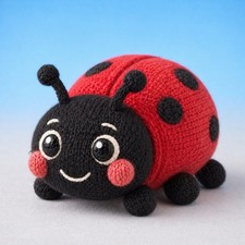 S&uuml;&szlig;er Marienk&auml;fer Marienk&auml;fer DK Strickmuster nur Kinder Spielzeug Tier bedruckt Muster
