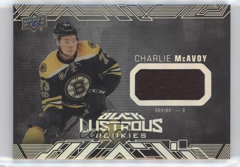 2017-18 SPx UD Black Lustrous Rookies Jerseys Charlie McAvoy #LR-CM RC aq4