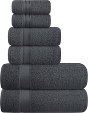 Ultra Soft 6 Pack Cotton Towel Set Contains 2 Bath Towels 28x55 inch 2 Hand
