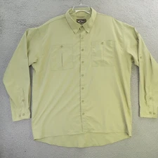 Drake Shirt Men XL Brown Vented Long Sleeve Fishing Hiking Waterfowl