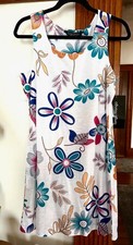 Tango Mango, NWTWhite/Multi Tank Dress, Graphic Floral, Lined, Medium, Ret $85