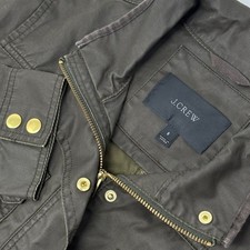 J.Crew Women's Field Jacket Small Olive Cotton Utility Style 19034 SP16