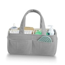 Baby Diaper Caddy Organizer for Changing Table   Stylish Nursery Storage Grey